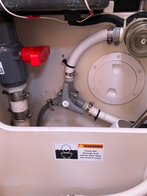 Y valve below the Holding tank